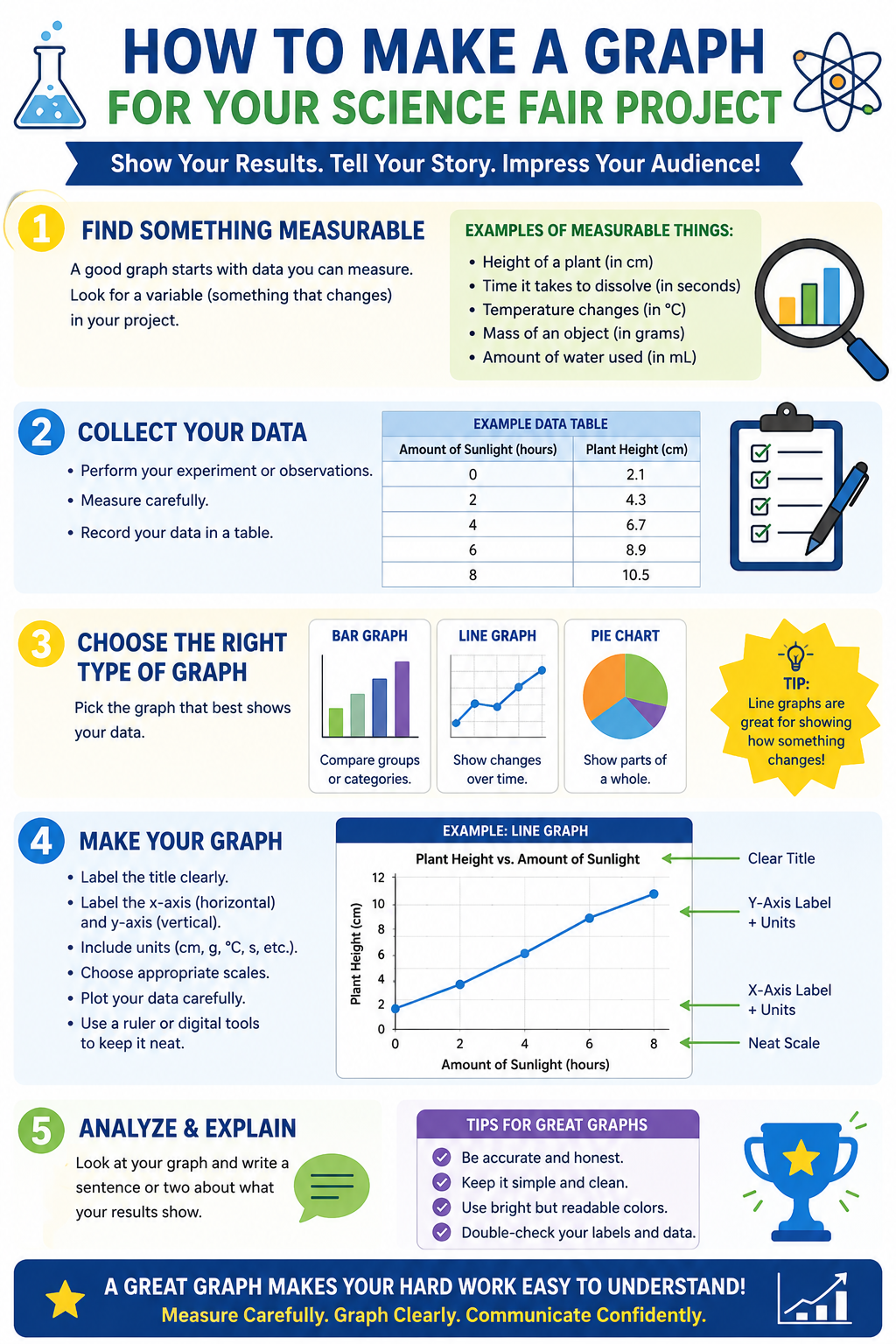graph example for science project